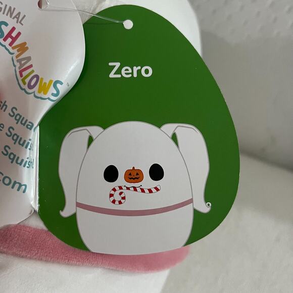 Squishmallows Disney Nightmare Before Christmas Zero with Candy Cane (8 inch) - Picture 4 of 5